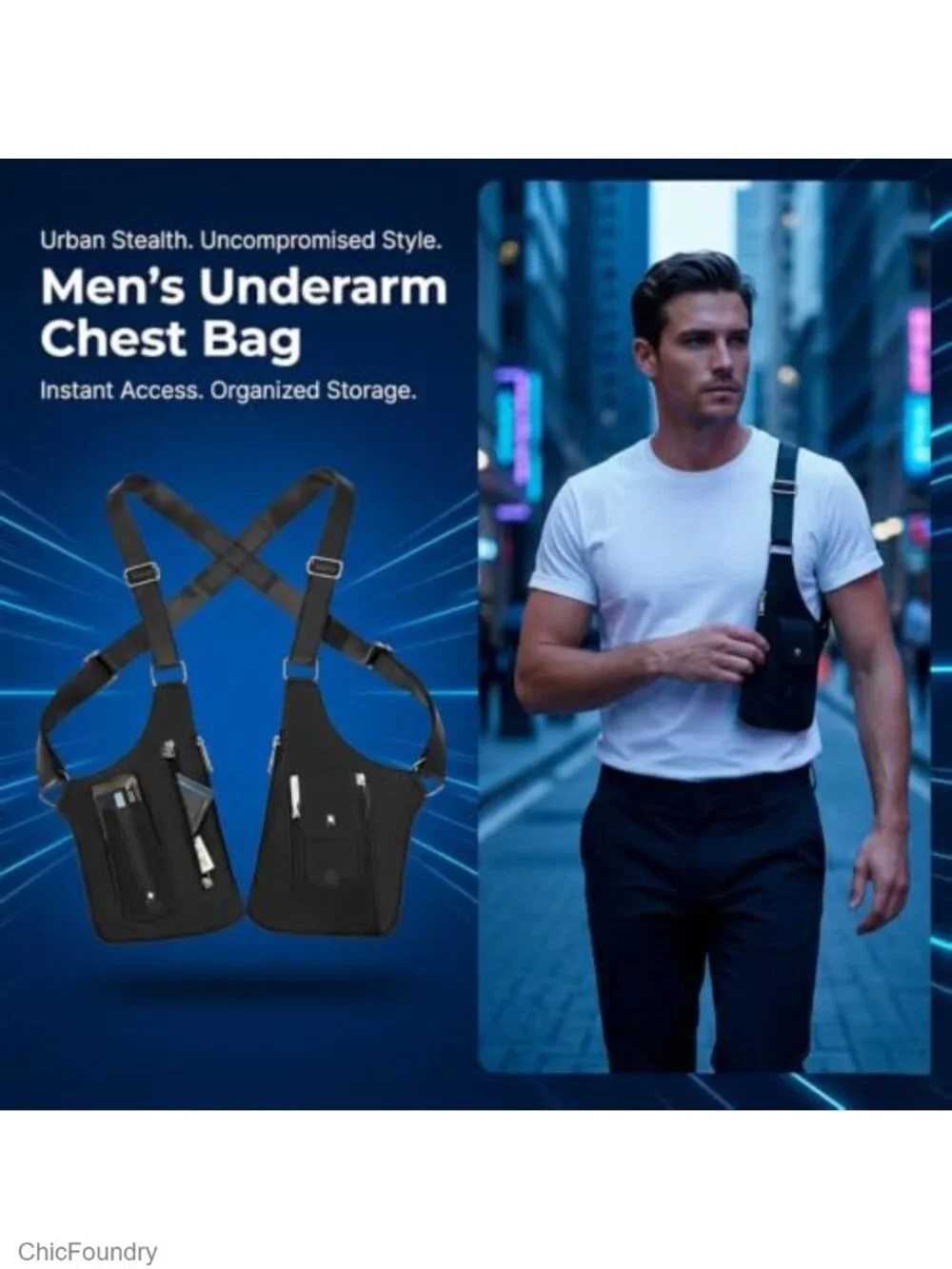 Unisex Premium Leather Shoulder Bag - Adjustable Anti Pickpocket Hidden